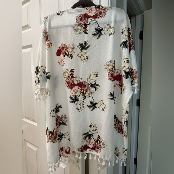 Cupshe floral print coverup with tassels, OS - Picture 2 of 7